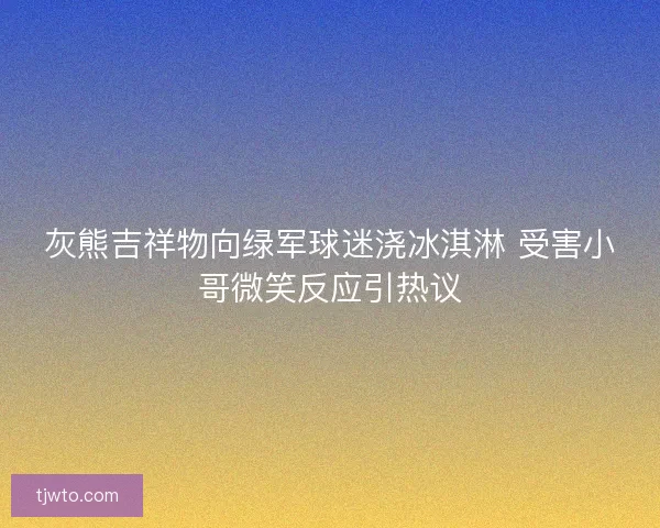 灰熊吉祥物向绿军球迷浇冰淇淋 受害小哥微笑反应引热议